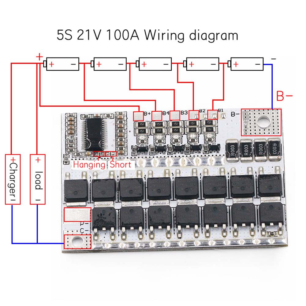 Bảng Mạch Bảo Vệ Pin Lithium 3s 4s 5s 12v 16.8v 21v Malcolm Bms Ternary Li-Ion