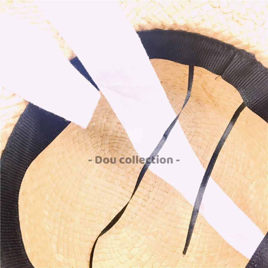 [NowShip2h] Nón Cói (Mũ Cói) Raffia Sợi Tự Nhiên Vành Tua Rua Phối Dây Nơ Đi Biển - Mã NC008