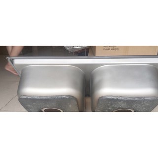 CHẬU RỬA CHÉN INOX(có bộ xả inox đi kèm) 78-43-23