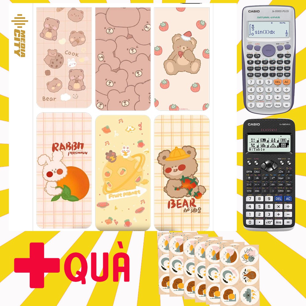 Miếng decal dán máy tính cầm tay casio/vinacal có in hình theo yêu cầu