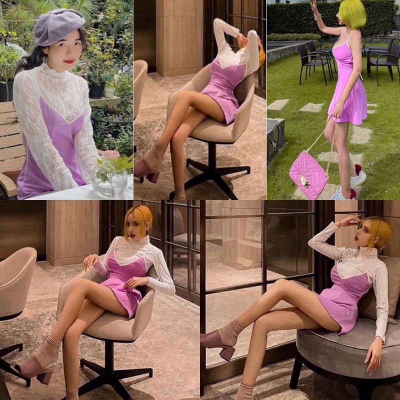 Đầm Hai dây ORGAN MINI DRESS thiết kế sau lưng cột dây form ôm eo chất vải dày dặn style ullzang xoè nhẹ phần đuôi váy
