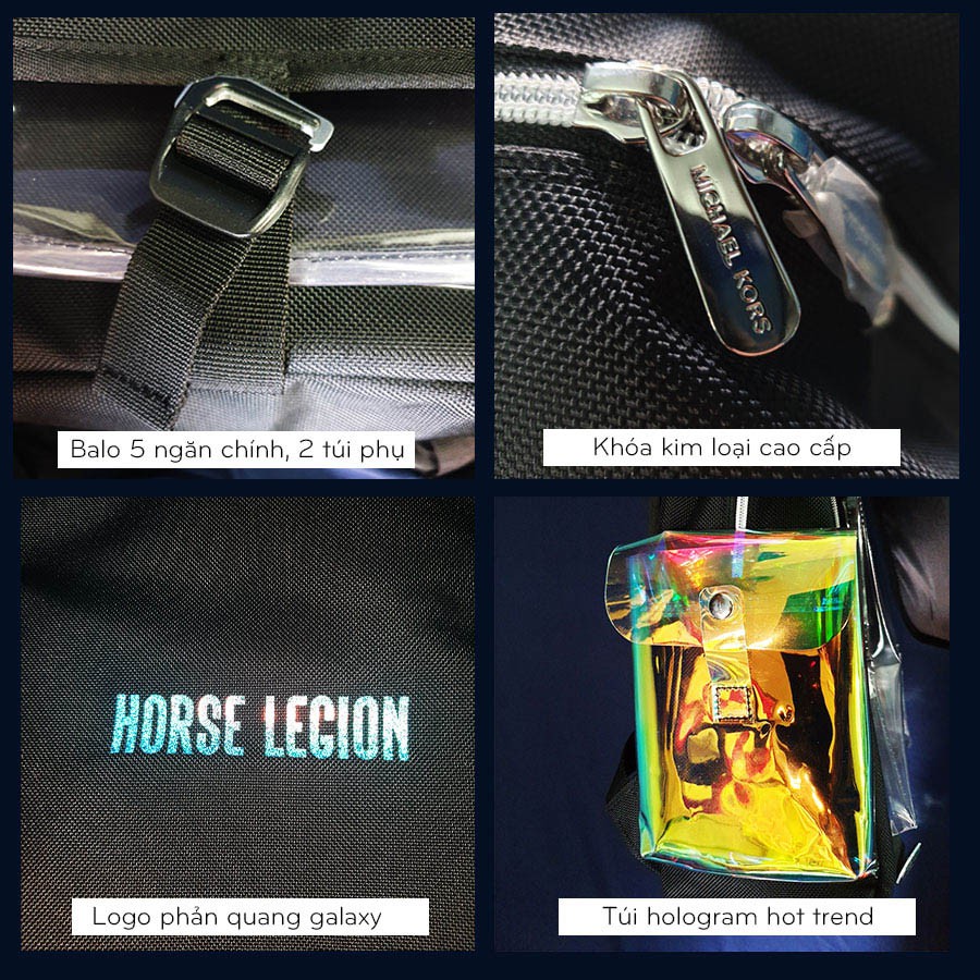 Balo học sinh Horse Legion custom 12 thiên thần bobui | balo học sinh thời trang