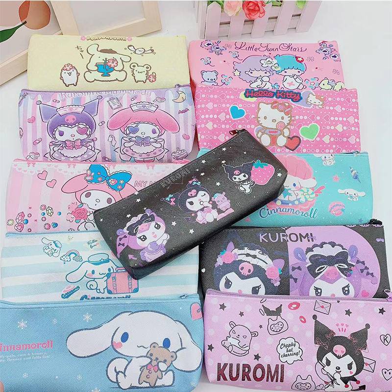 Sanrio Hộp Đựng Bút Chì Kiểu Dáng Đơn Giản Màu Kẹo Dễ Thương Cho Bé Sanrio mymelody Kuromi Cinnamoroll