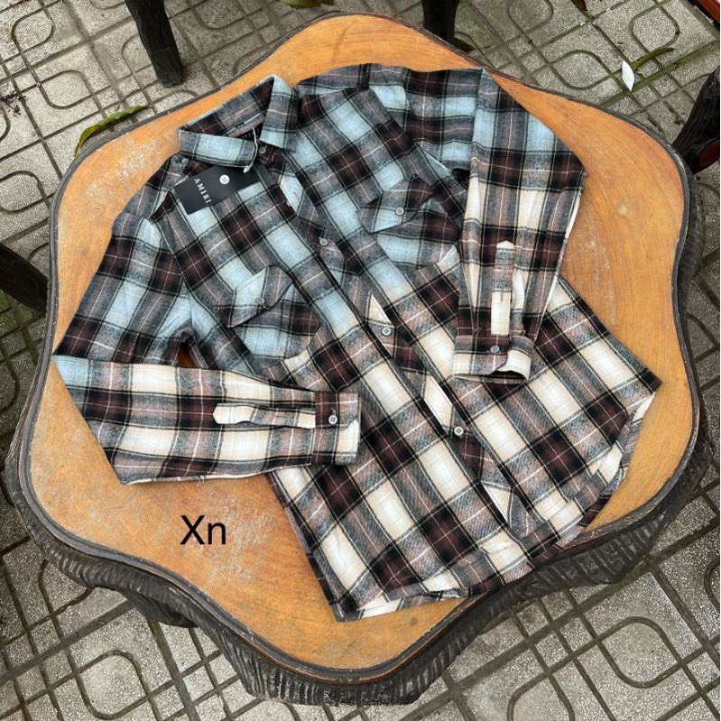 Áo sơmi CARO nỉ phối loang màu cực đẹp, chất vải kate dày dặn chuẩn phom tôn dáng