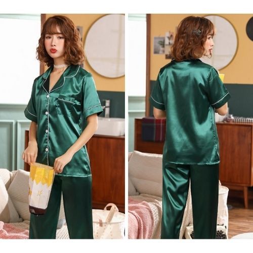 bộ đồ ngủ pijama lụa cao cấp sexy quyến rũ mềm mại không gây kích ứng da | BigBuy360 - bigbuy360.vn