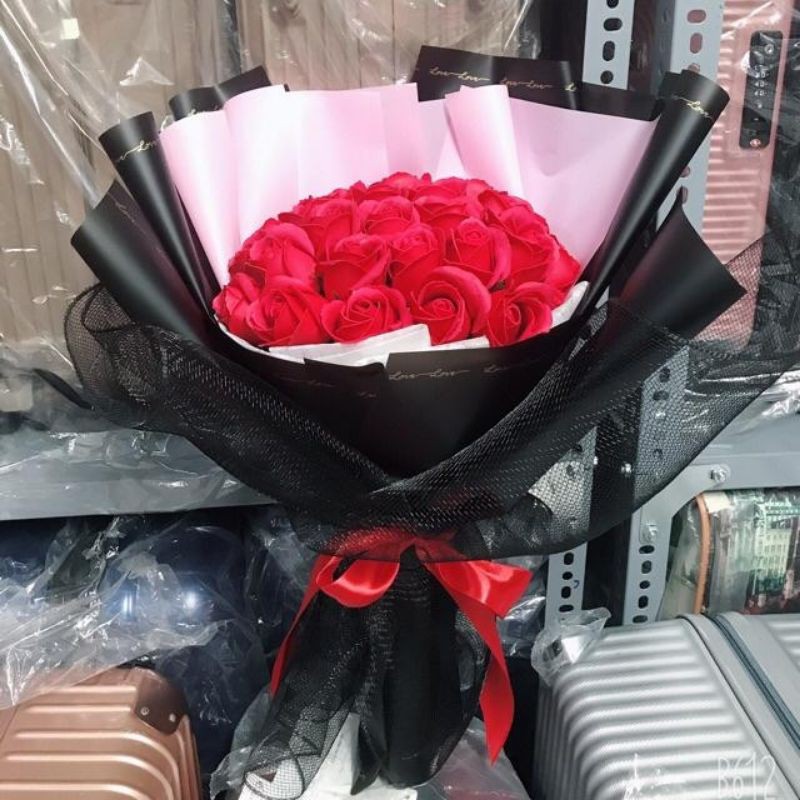 HOA HỒNG SÁP THƠM 20 BÔNG ĐỦ MÀU