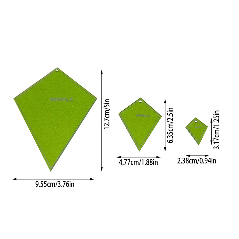 Bộ 3 Thước Đo Cắt Vải May Có Thể Tái Sử Dụng Cho Thợ May