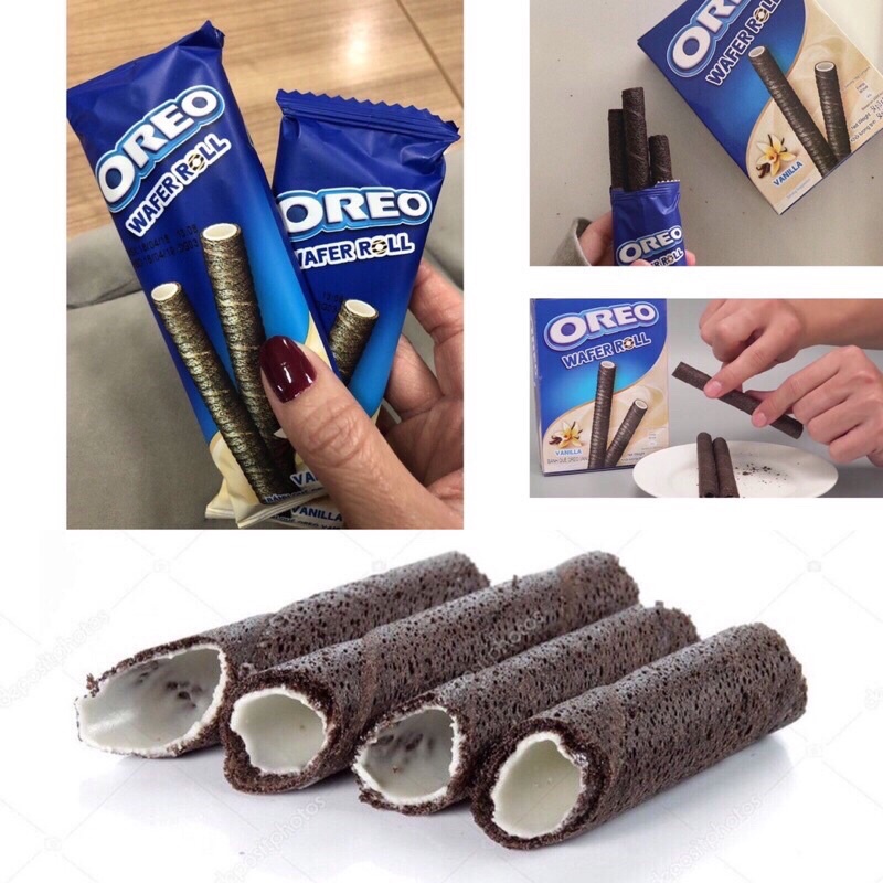 BÁNH QUẾ OREO WAFER ROLL HỘP 54G (3 GÓI x 18G) 2 VỊ