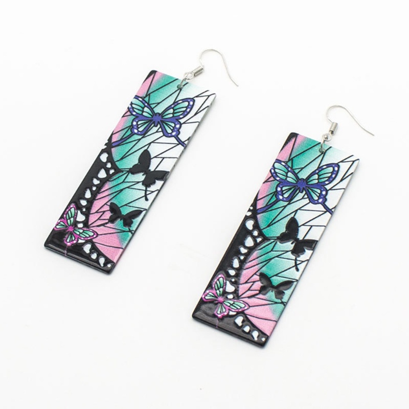 Bông Tai Acrylic Hình Bướm Hóa Trang Nhân Vật Shinobu