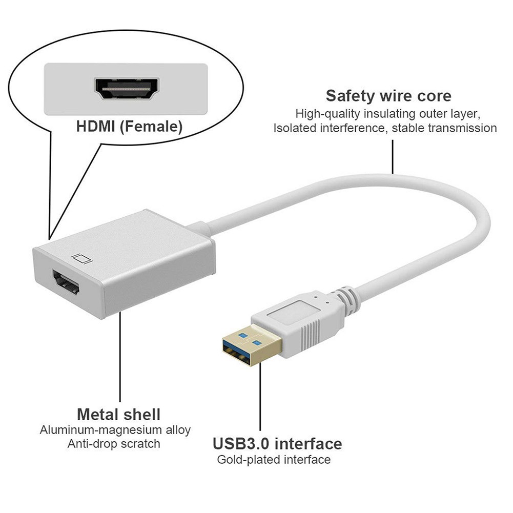 DG USB 3.0 to HDMI 1080P HD Video Cable Adapter Converter For PC Laptop HDTV | BigBuy360 - bigbuy360.vn