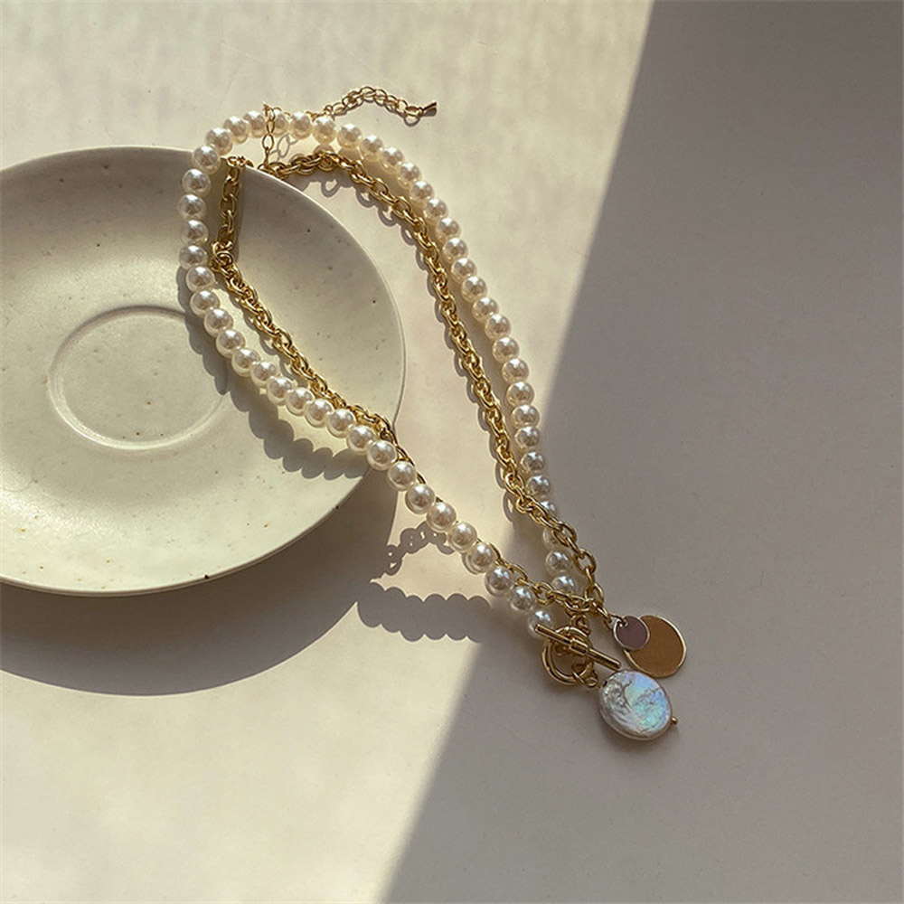 Set 2 vòng cổ choker phối hạt ngọc trai giả sang trọng cho nữ