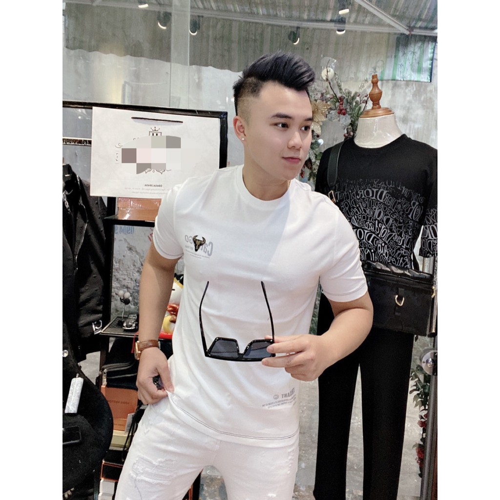 Áo thun nam cổ tròn thêu cao cấp, Áo phông nam không cổ thêu ngực 5297 | BigBuy360 - bigbuy360.vn