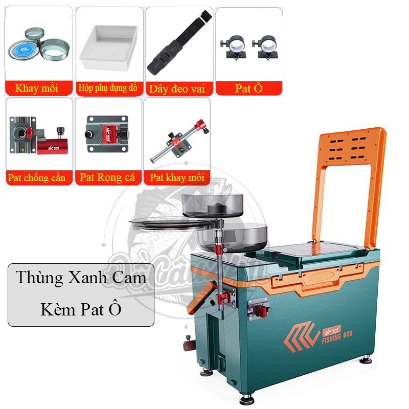 Thùng Câu Đài MC-Jidiaoni 32 Lít Kèm Phụ Kiện Đầy Đủ Chuyên Dùng Cho Câu Đài
