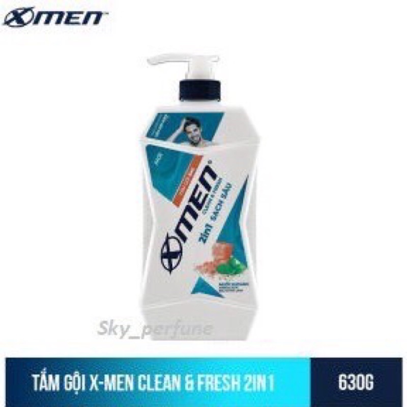 DẦU GỘI/ SỮA TẮM XMEN SẠCH SÂU/KHOẺ MƯỢT 630G tặng kèm quà ngẫu nhiên