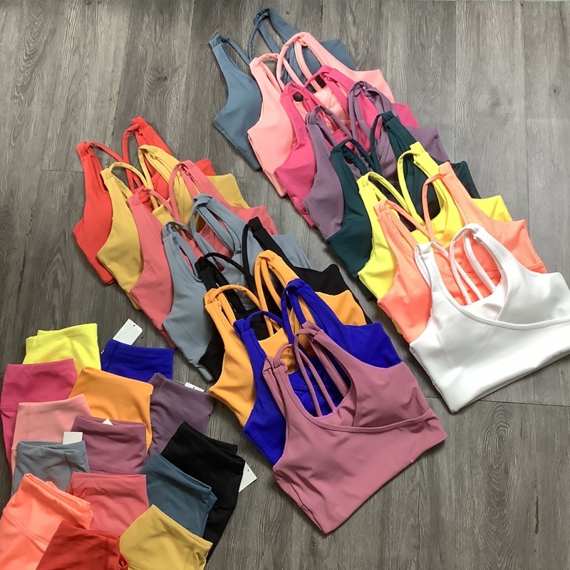 set bra dây X tập gym, thể thao, yoga