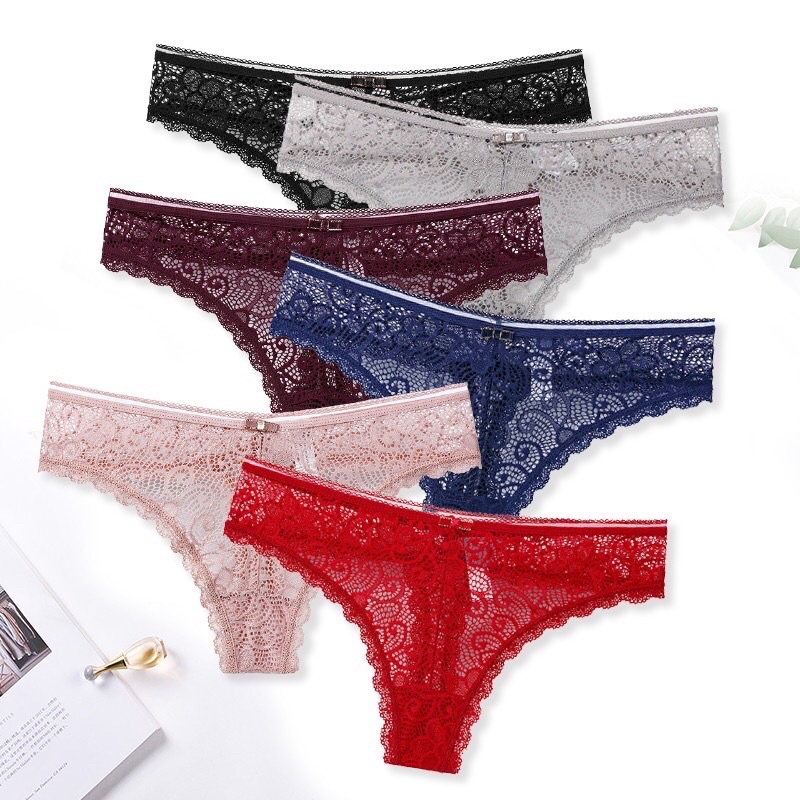 [CÓ BIGSIZE] Quần Lót Ren Lọt Khe Đính Nơ Xinh Xắn Chíp Ren Siêu Mềm Mịn Mainia Shop