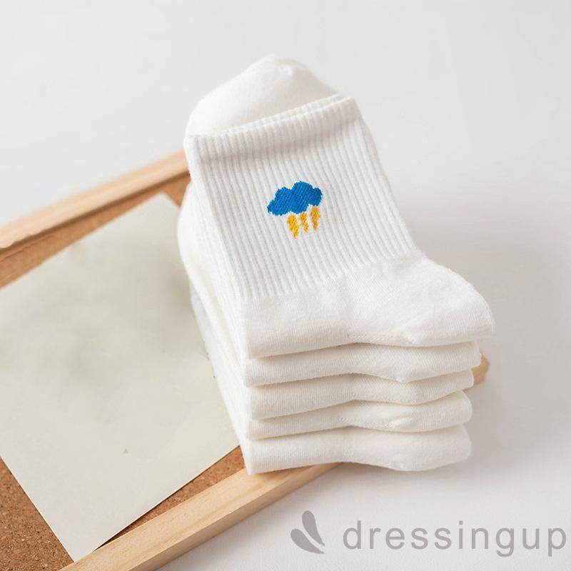 Đôi vớ dệt kim cổ cao in hình hoạt hình dễ thương cho nữ