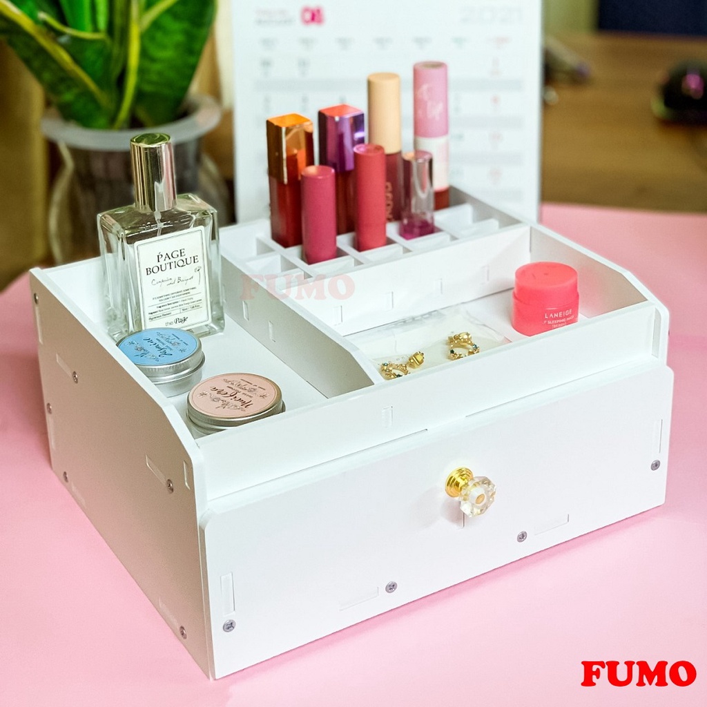 Kệ mỹ phẩm tủ đựng đồ trang điểm đa năng thiết kế sang trọng tiện lợi FUMO KMP08