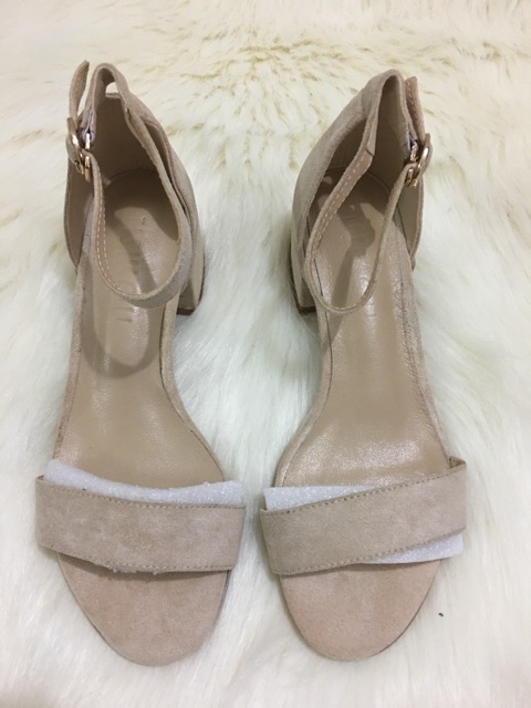 [ Thanh Lý Hàng Cao Cấp] Sandal Nữ 3cm Da Lộn Trơn
