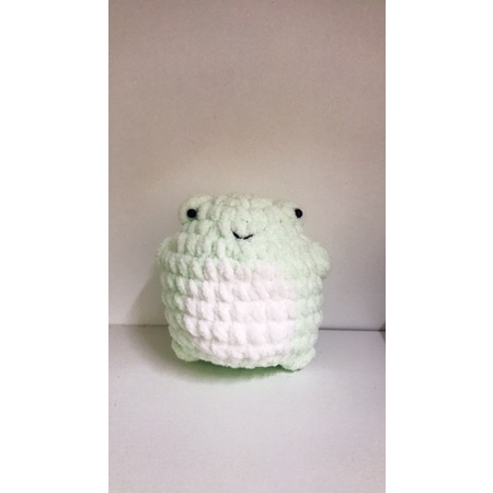 Thú bông ếch bằng len nhung siêu mềm