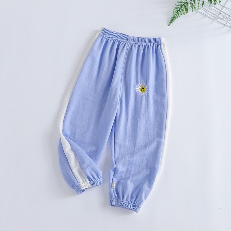 Quần Dài Thể Thao Bằng Cotton Linen Thời Trang Xuân Hè Cho Bé Gái 2-6 Tuổi