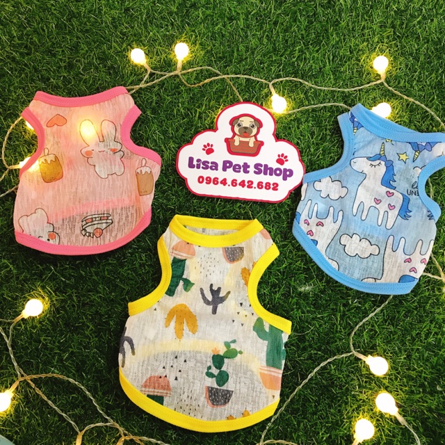 Combo 4 chiếc áo mùa hè chó mèo