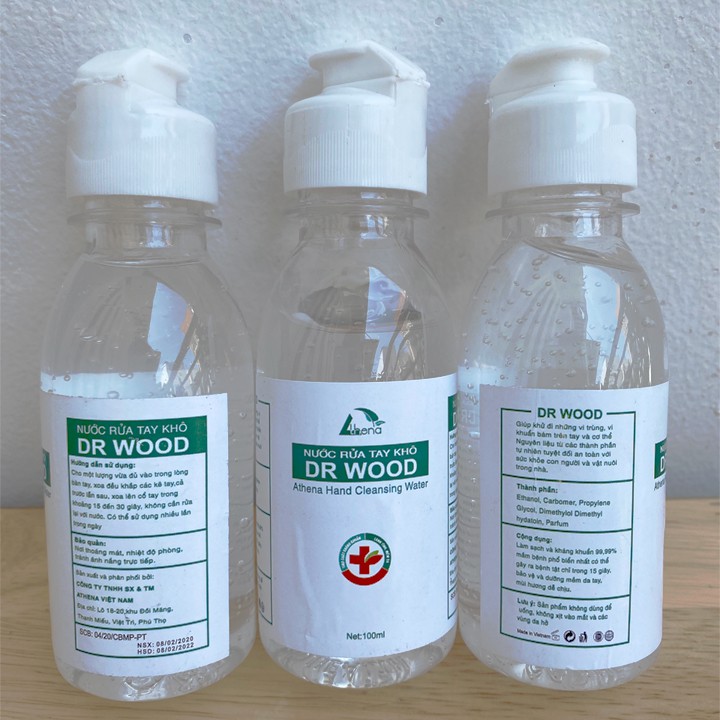 Miễn phí ship combo 5 chai nước rửa tay khô sát khuẩn dr wood 100ml - ảnh sản phẩm 4