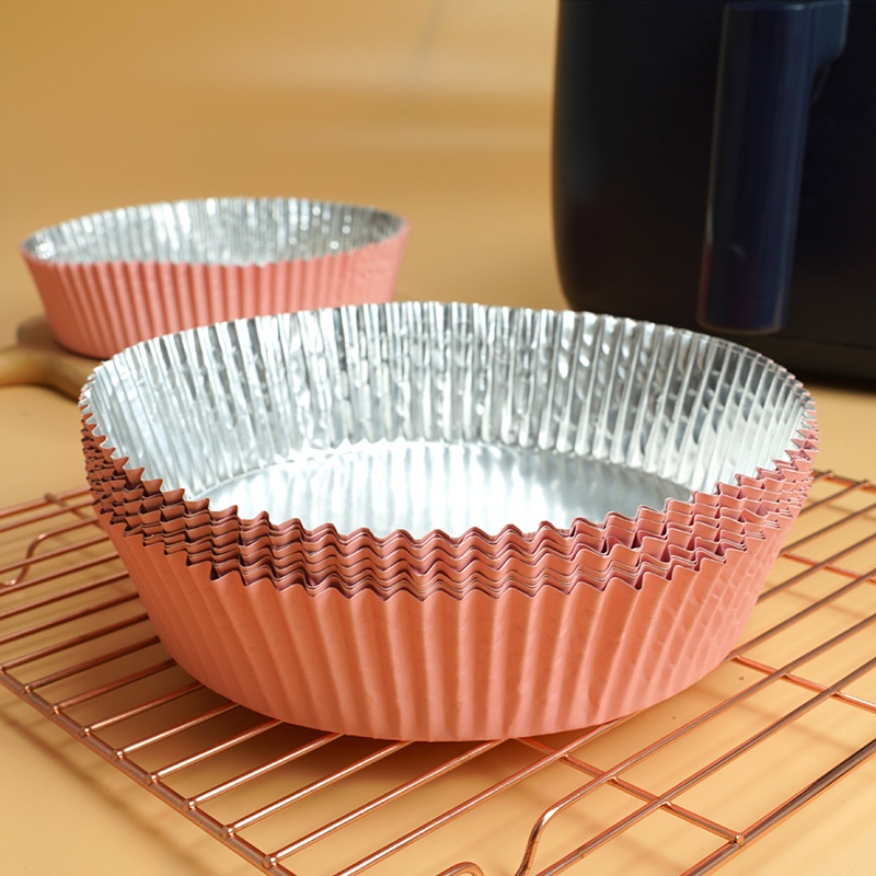 Set tấm lót giấy nhôm OSSAYI chống dính chịu được nhiệt độ cao dành cho lò nướng nồi chiên không dầu