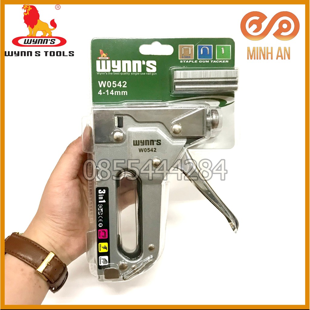 Kìm bắn đinh ghim 3 trong 1 - súng bắn ghim 3 kiểu П U T có tăng lực  WYNN'S W0542