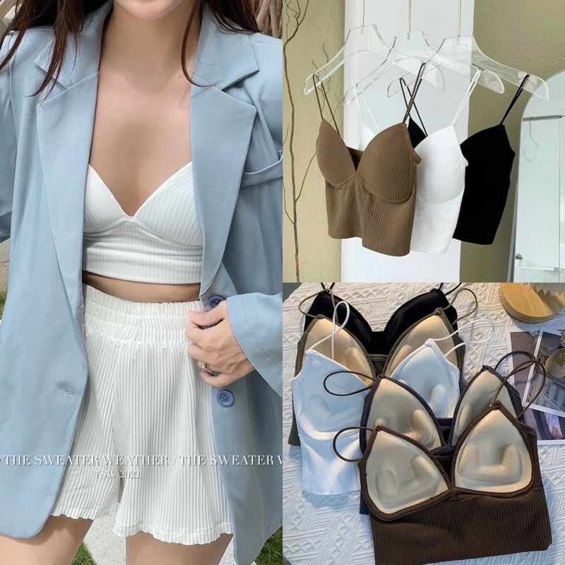 Áo 2 dây sợi mảnh kèm đệm hàng Quảng Châu chuẩn L1