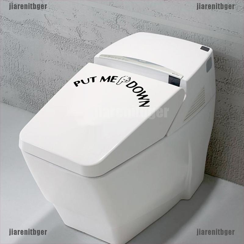 （jiarenitbger）Bathroom wall sticker home decor Toilet Decal DIY Funny rest room Wall decals