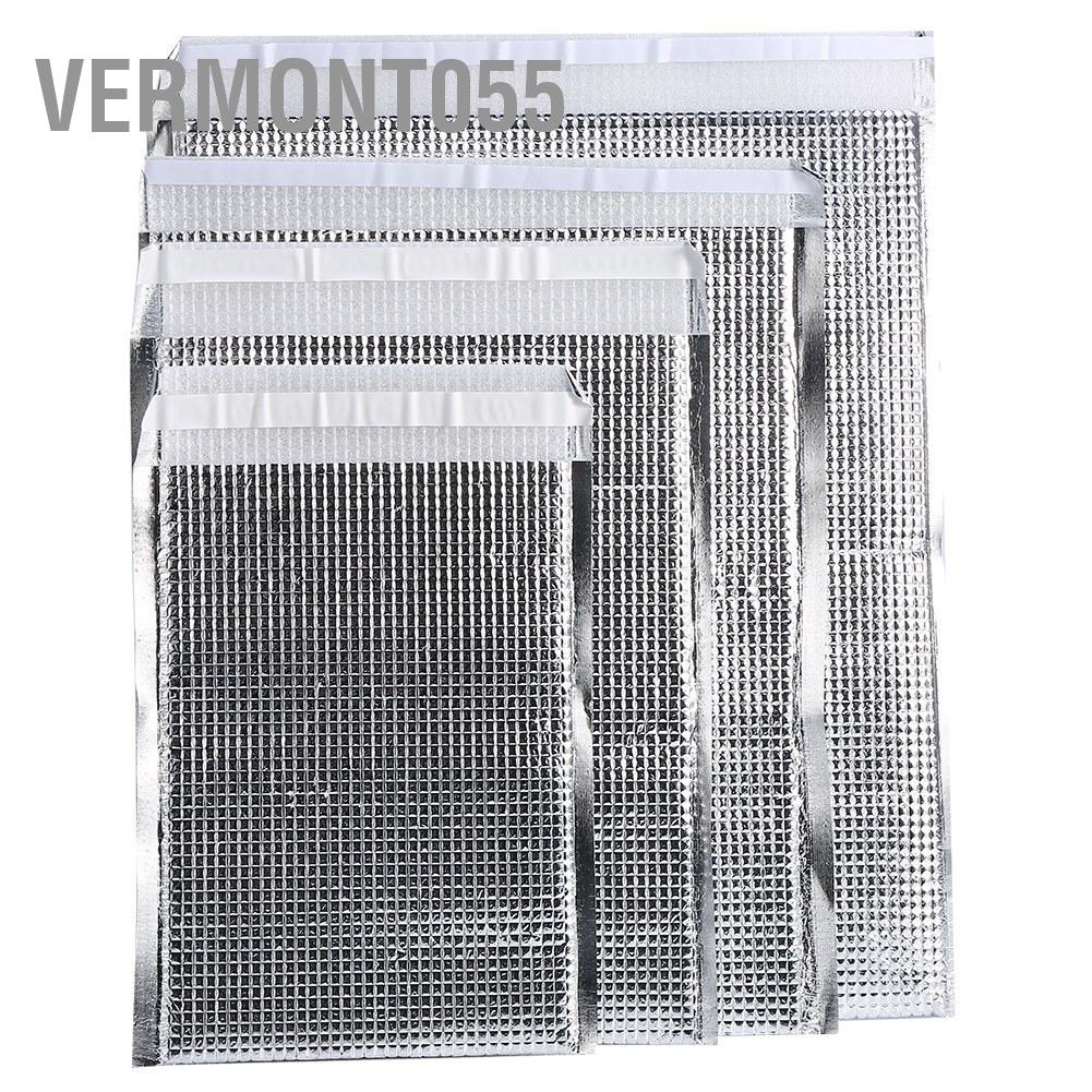 Vermont055 4 Types 10pcs/set Disposable Aluminum Foil Insulated Food Storage Bag Thermal Cooler Silver