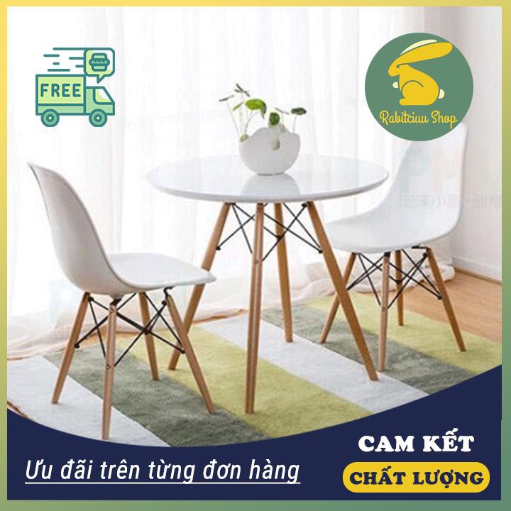 💥GHẾ NHỰA ĐÚC EAMES💥 Ghế Nhựa Chân Gỗ, Ghế Gấp Gọn, Ghế Cafe, Ghế Uống Trà Tiện Lợi Với Chân Gỗ , Khung Thép Chắc Chắn