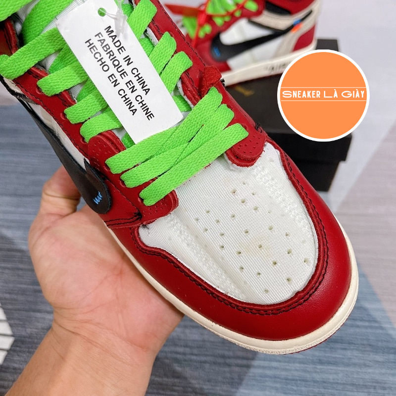 Giày Jordan High Offwhite Chicago (JD1 Offwhite Chicago ) Bản đẹp - Fullbox kèm 3 dây phụ