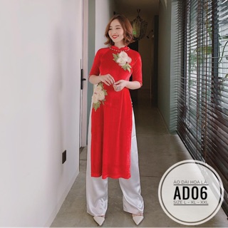 Bigsize Áo dài hoa lá AD06