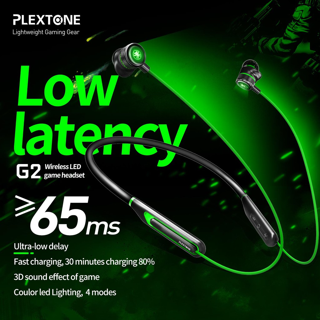 Tai Nghe Gaming Bluetooth PLEXTONE G2 Có Đèn LED Độ Trễ Thấp