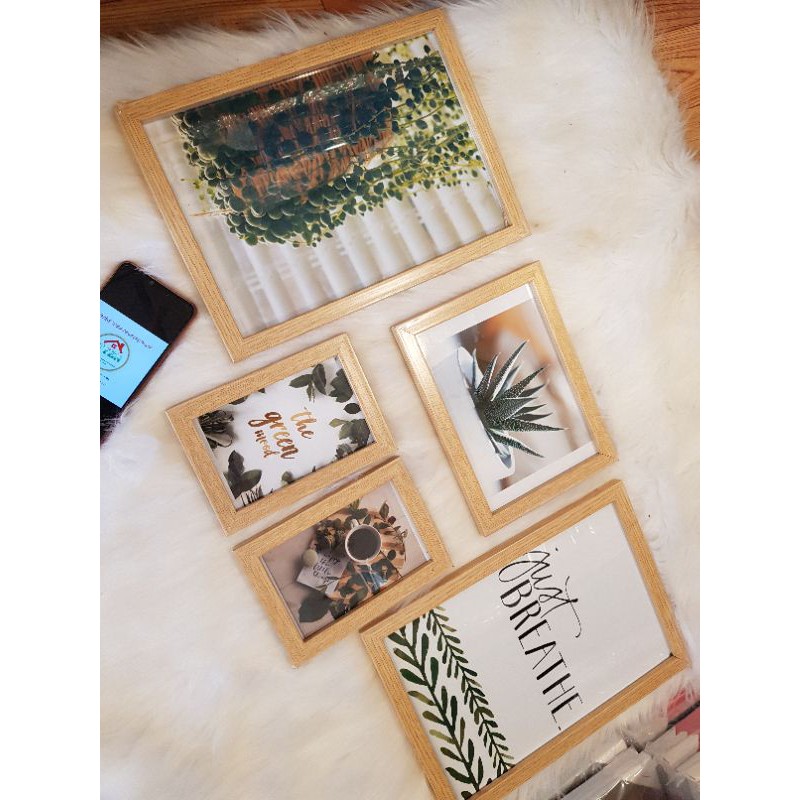 Rẻ nhất Bộ Khung Hàn Quốc Treo Tường Hoa Lá Xanh [Bảo Hành Bể Vỡ) | BigBuy360 - bigbuy360.vn