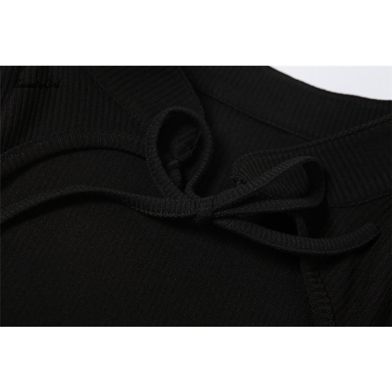 Đầm Ngắn Tay Màu Đen Trơn Dáng Ôm Gợi Cảm Thời Trang 2022 Cho Nữ