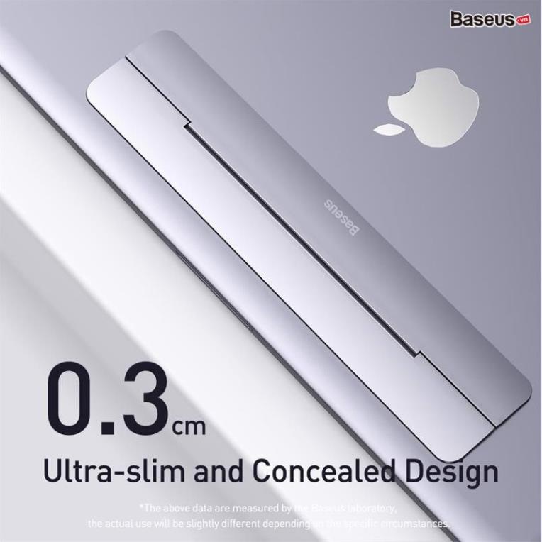 Đế Nâng Macbook Tản Nhiệt Laptop Baseus Papery Notebook Holder Siêu Mòng, Nhẹ, Dể Xếp Gọn, Hợp Kim Aluminum