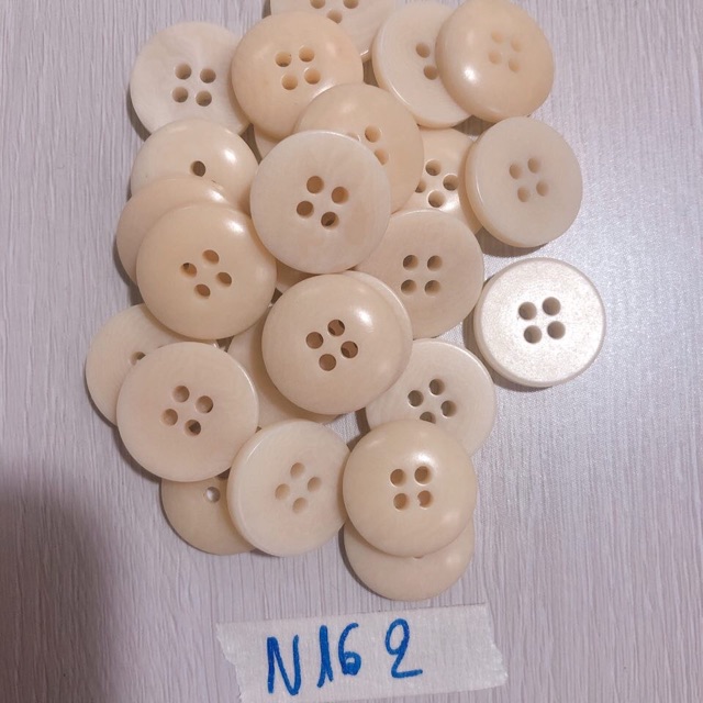 Combo 10 nút áo trắng trơn N160-162