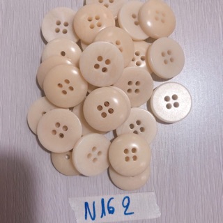 Combo 10 nút áo trắng trơn N160-162 (phụ kiện may vá, trang trí quần áo,Handmade,DIY)
