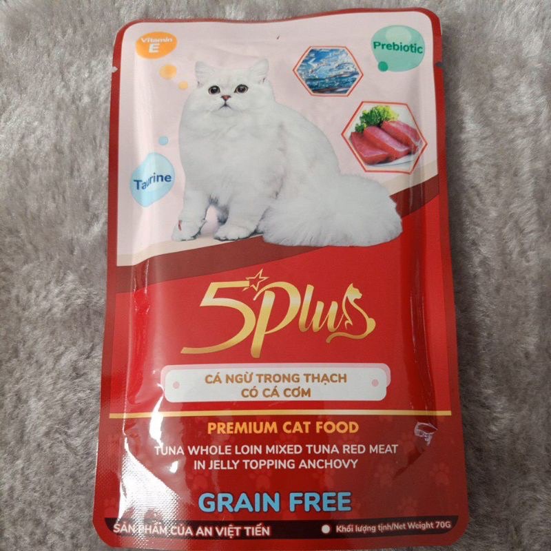 Pate cao cấp 5 PLUS gói 70gr