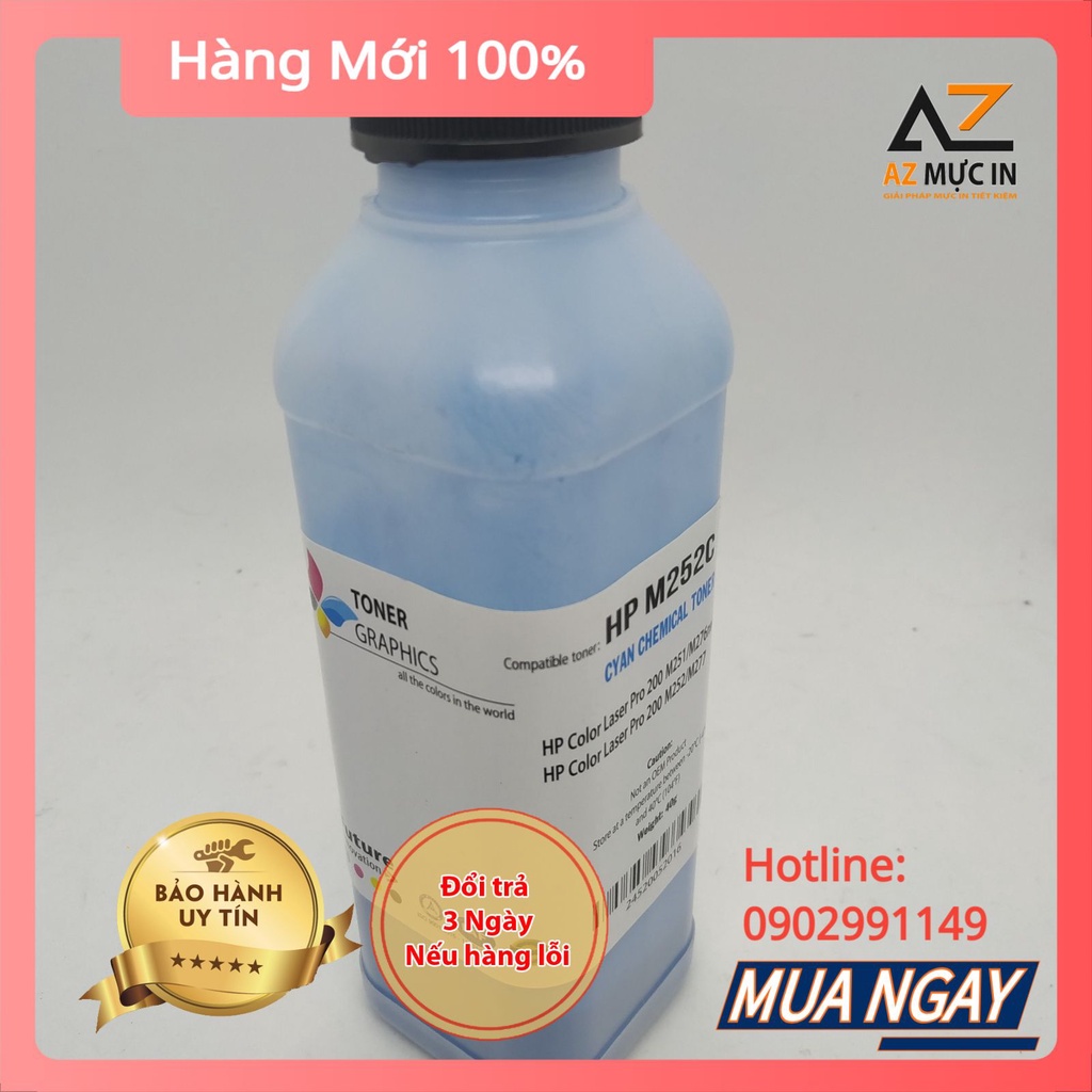 Mực chai M252 dùng cho máy in Hp CP1025,  M177, M176 | Mực Mitsubishi màu sắc đẹp + Chíp mực