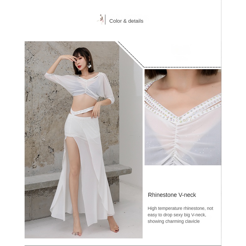 Trang Phục Múa Bụng Xẻ Cao Thời Trang Mùa Hè Sành Điệu