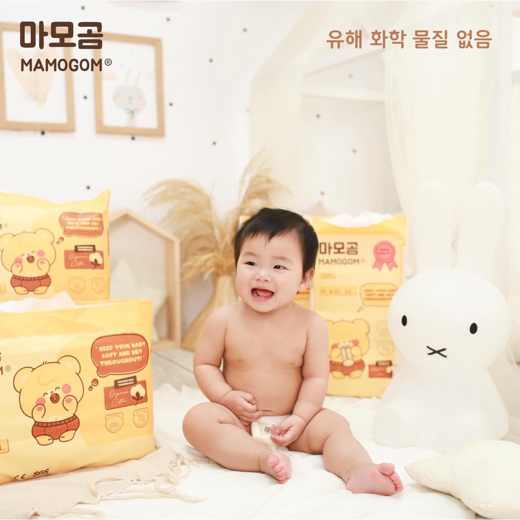 Bỉm dán quần sợi tre organic cao cấp Mamogom Hàn Quốc cho bé đủ size S62/ M52/ L44/ Xl40/ XXL38