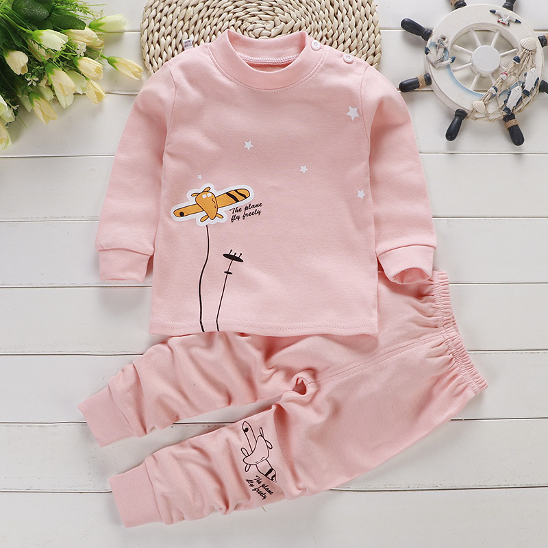 Bộ Đồ Ngủ Pijama 2 Món In Hình Hoạt Hình Cho Bé Gái