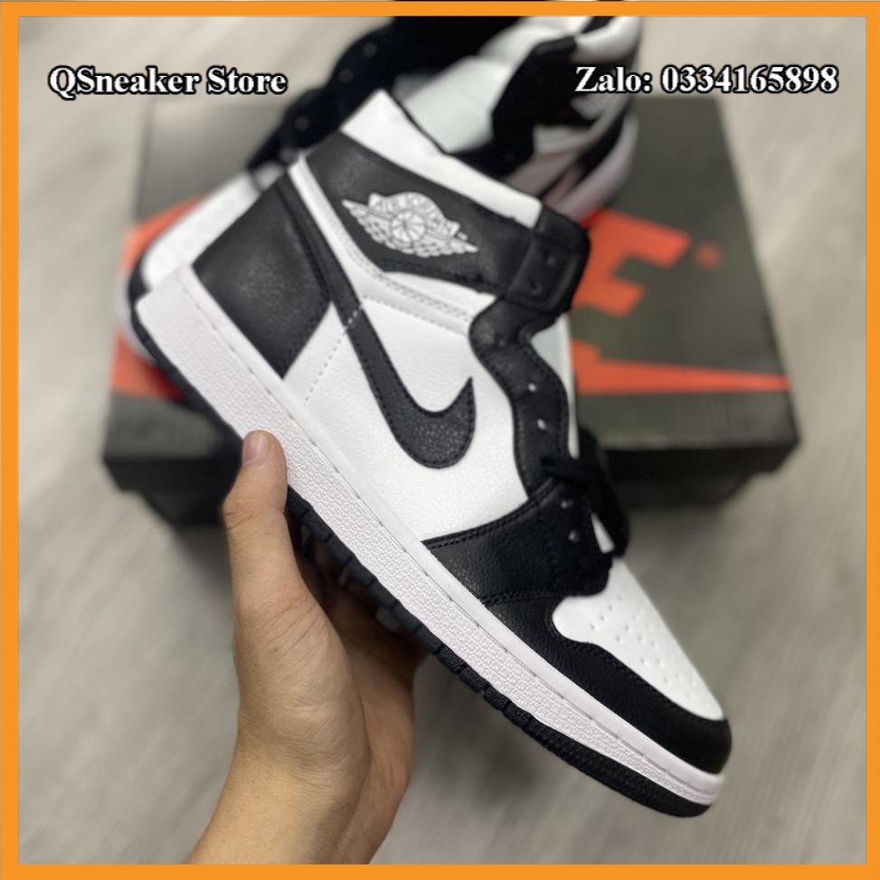 ✔️Giày Sneaker Jordan 1 High Panda Đen Trắng Full Box Freeship✔️