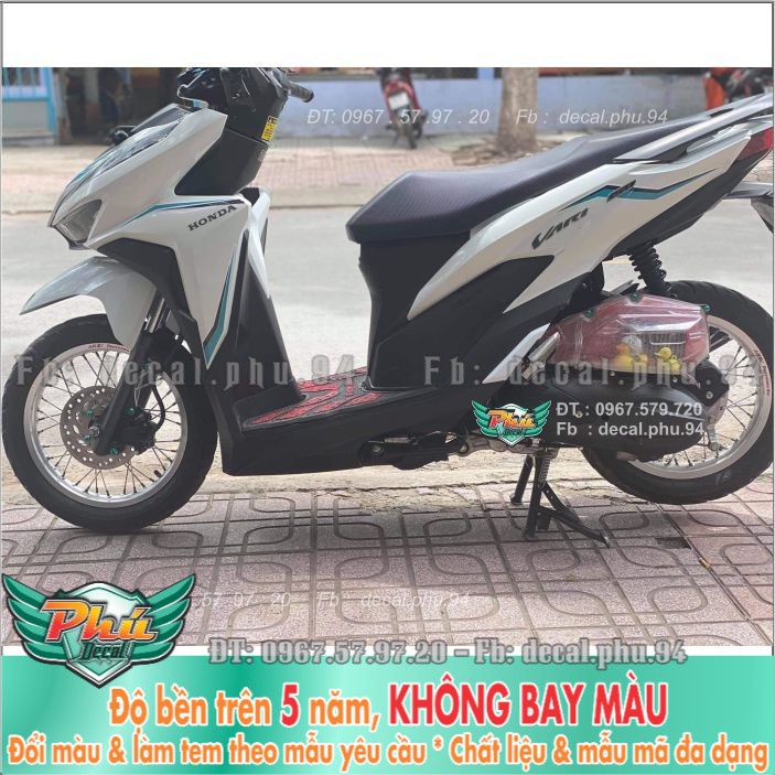 Tem rời Vario Trắng Chỉ xanh (B) -1