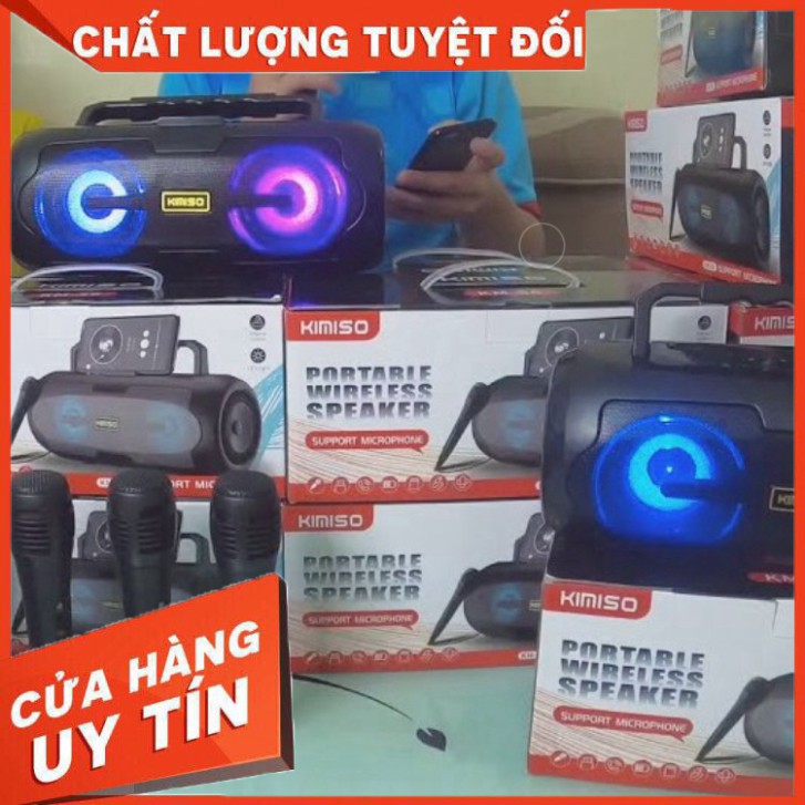 Loa di động đa năng Kimiso KM-S1/S2/S6 bluetooth thích hợp Karaoke - Trợ giảng - Du lịch - Dã Ngoại - hội họp