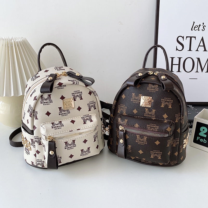 BALO NỮ THỜI TRANG DA PU HỌA TIẾT VINTAGE DỄ PHỐI ĐỒ DU LỊCH ULZZANG STYLE HÀN QUỐC BLN49H2205